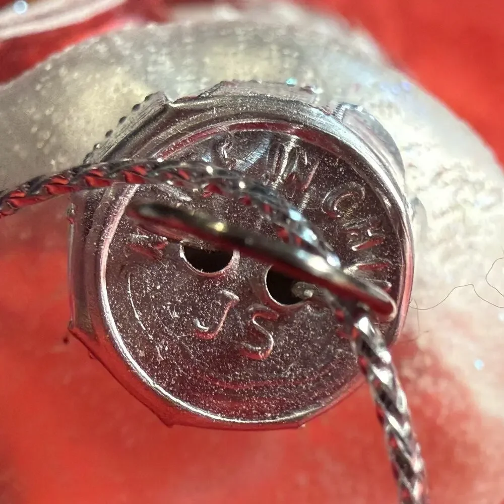 Holiday Home Baker Candy Cane Santa Blown Glass Christmas Tree Ornament 6.5”